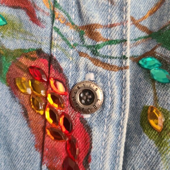 Vintage LEVI'S JEANS FOR WOMEN SHIRT Women's Jean Beaded LongSleeve - Picture 4 of 16